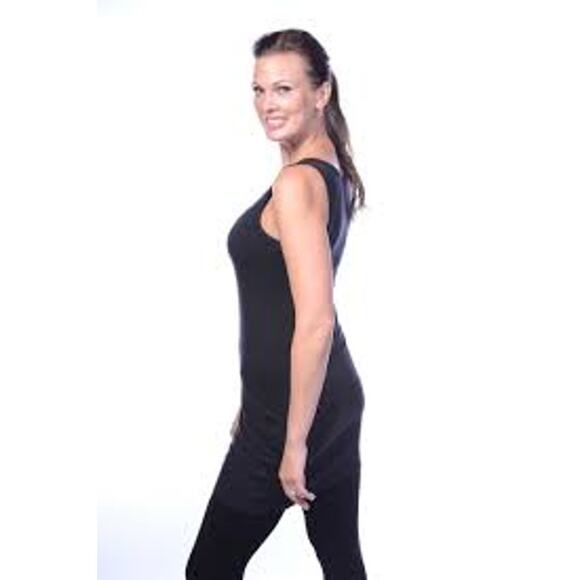 Body Bark BLACK Racerback Tank Style #901 Lounge Layering Sleep Small S NEW - Picture 2 of 5